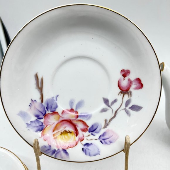 21 Pc Occupied Japan Tea Set Made 45-52 By Corona Large Floral Vintage Hand Pain - Picture 3 of 16